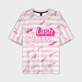 Мужская футболка oversize 3D с принтом Lash queen   pink Barbie pattern в Екатеринбурге,  |  | 