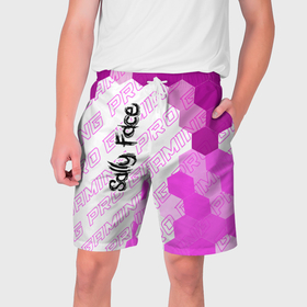 Мужские шорты 3D с принтом Sally Face pro gaming: по вертикали ,  полиэстер 100% | прямой крой, два кармана без застежек по бокам. Мягкая трикотажная резинка на поясе, внутри которой широкие завязки. Длина чуть выше колен | 
