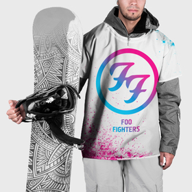 Накидка на куртку 3D с принтом Foo Fighters neon gradient style в Екатеринбурге, 100% полиэстер |  | Тематика изображения на принте: 
