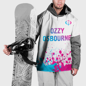 Накидка на куртку 3D с принтом Ozzy Osbourne neon gradient style: символ сверху в Тюмени, 100% полиэстер |  | 