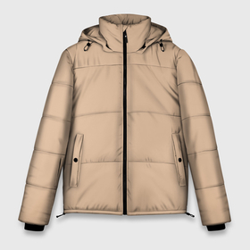 Мужская зимняя куртка 3D с принтом Однотонный цвет миндальный в Екатеринбурге, верх — 100% полиэстер; подкладка — 100% полиэстер; утеплитель — 100% полиэстер | длина ниже бедра, свободный силуэт Оверсайз. Есть воротник-стойка, отстегивающийся капюшон и ветрозащитная планка. 

Боковые карманы с листочкой на кнопках и внутренний карман на молнии. | 