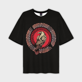 Мужская футболка oversize 3D с принтом Тату скандинавский орел   кельтская плетенка в Курске,  |  | 