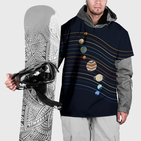 Накидка на куртку 3D с принтом Парад планет 2024 , 100% полиэстер |  | Тематика изображения на принте: 