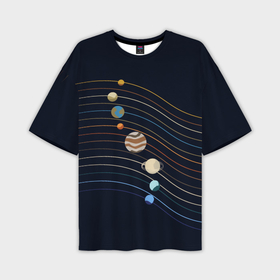 Мужская футболка oversize 3D с принтом Парад планет 2024 ,  |  | Тематика изображения на принте: 