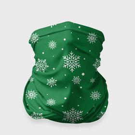 Бандана-труба 3D с принтом Hello winter green snow в Санкт-Петербурге, 100% полиэстер, ткань с особыми свойствами — Activecool | плотность 150‒180 г/м2; хорошо тянется, но сохраняет форму | 