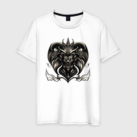 Мужская футболка хлопок с принтом Демон ордена надежды в Курске, 100% хлопок | прямой крой, круглый вырез горловины, длина до линии бедер, слегка спущенное плечо. | 
