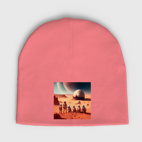 Мужская шапка демисезонная с принтом Вечер на марсе в Тюмени,  |  | Тематика изображения на принте: 