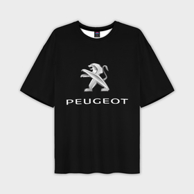 Мужская футболка oversize 3D с принтом Peugeot sport car ,  |  | 