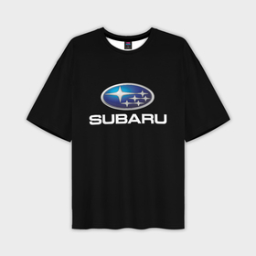 Мужская футболка oversize 3D с принтом Subaru sport auto car в Новосибирске,  |  | 