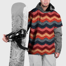 Накидка на куртку 3D с принтом Вязание треугольники в Новосибирске, 100% полиэстер |  | Тематика изображения на принте: 