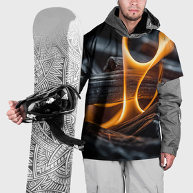 Накидка на куртку 3D с принтом Дрова в костре   нейросеть , 100% полиэстер |  | 