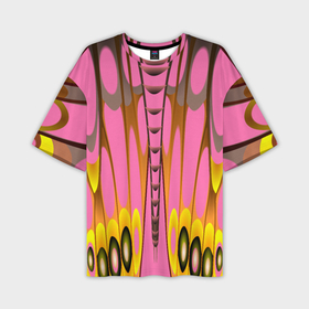 Мужская футболка oversize 3D с принтом Розовый бабочкин мотив в Тюмени,  |  | 
