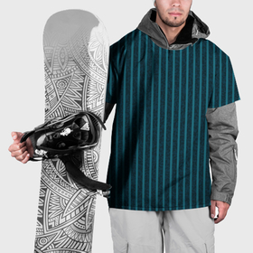 Накидка на куртку 3D с принтом Текстурные полосы бирюзовый в Екатеринбурге, 100% полиэстер |  | Тематика изображения на принте: 