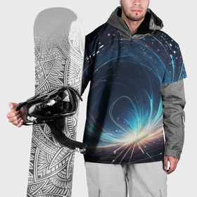 Накидка на куртку 3D с принтом Космический абстрактный узор   нейросеть , 100% полиэстер |  | Тематика изображения на принте: 