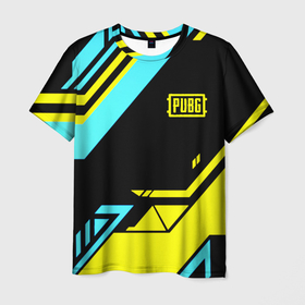 Мужская футболка 3D с принтом Pubg geometry game в Кировске, 100% полиэфир | прямой крой, круглый вырез горловины, длина до линии бедер | 