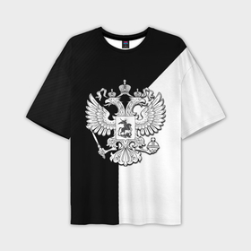 Мужская футболка oversize 3D с принтом Спортивная геометрия герб россии в Курске,  |  | 