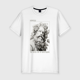 Мужская футболка хлопок Slim с принтом Дионис   Бог виноделья в Санкт-Петербурге, 92% хлопок, 8% лайкра | приталенный силуэт, круглый вырез ворота, длина до линии бедра, короткий рукав | 