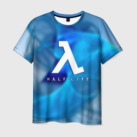 Мужская футболка 3D с принтом Half life blue storm в Курске, 100% полиэфир | прямой крой, круглый вырез горловины, длина до линии бедер | Тематика изображения на принте: 