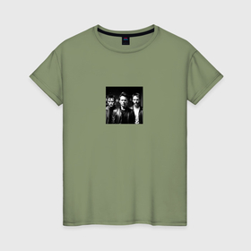 Женская футболка хлопок с принтом Muse   музыкальная группа в Тюмени, 100% хлопок | прямой крой, круглый вырез горловины, длина до линии бедер, слегка спущенное плечо | 