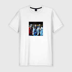 Мужская футболка хлопок Slim с принтом Imagine Dragons   музыкальная группа в Петрозаводске, 92% хлопок, 8% лайкра | приталенный силуэт, круглый вырез ворота, длина до линии бедра, короткий рукав | Тематика изображения на принте: 