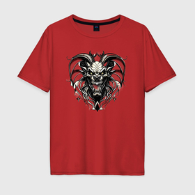 Мужская футболка хлопок Oversize с принтом Демон ордена веры в Курске, 100% хлопок | свободный крой, круглый ворот, “спинка” длиннее передней части | Тематика изображения на принте: 