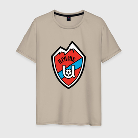 Мужская футболка хлопок с принтом Армения клуб в Кировске, 100% хлопок | прямой крой, круглый вырез горловины, длина до линии бедер, слегка спущенное плечо. | 