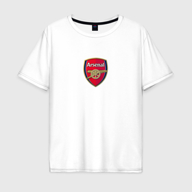 Мужская футболка хлопок Oversize с принтом Arsenal fc sport club в Кировске, 100% хлопок | свободный крой, круглый ворот, “спинка” длиннее передней части | 