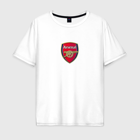 Мужская футболка хлопок Oversize с принтом Arsenal fc sport club в Рязани, 100% хлопок | свободный крой, круглый ворот, “спинка” длиннее передней части | 