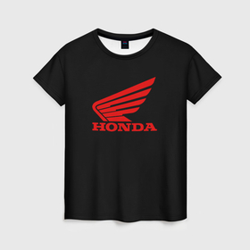 Женская футболка 3D с принтом Honda sportcar в Белгороде, 100% полиэфир ( синтетическое хлопкоподобное полотно) | прямой крой, круглый вырез горловины, длина до линии бедер | 