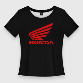 Женская футболка 3D Slim с принтом Honda sportcar в Екатеринбурге,  |  | 