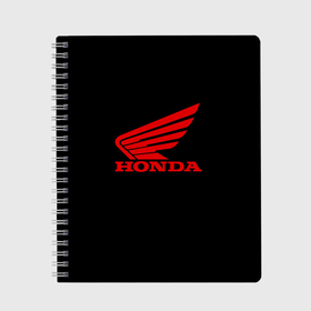 Тетрадь с принтом Honda sportcar в Тюмени, 100% бумага | 48 листов, плотность листов — 60 г/м2, плотность картонной обложки — 250 г/м2. Листы скреплены сбоку удобной пружинной спиралью. Уголки страниц и обложки скругленные. Цвет линий — светло-серый
 | Тематика изображения на принте: 