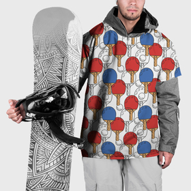 Накидка на куртку 3D с принтом Настольный теннис   ракетки в Новосибирске, 100% полиэстер |  | Тематика изображения на принте: 