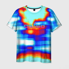 Мужская футболка 3D с принтом Cs go gradient skin в Кировске, 100% полиэфир | прямой крой, круглый вырез горловины, длина до линии бедер | 
