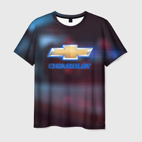 Мужская футболка 3D с принтом Chevrolet sport auto brend , 100% полиэфир | прямой крой, круглый вырез горловины, длина до линии бедер | Тематика изображения на принте: 
