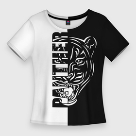 Женская футболка 3D Slim с принтом Panther   пантера в Петрозаводске,  |  | 