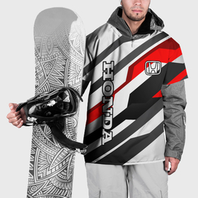 Накидка на куртку 3D с принтом Honda   red and white в Тюмени, 100% полиэстер |  | 