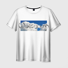 Мужская футболка 3D с принтом Wake up OS в Санкт-Петербурге, 100% полиэфир | прямой крой, круглый вырез горловины, длина до линии бедер | 