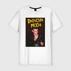 Мужская футболка хлопок Slim с принтом Depeche Mode Dave , 92% хлопок, 8% лайкра | приталенный силуэт, круглый вырез ворота, длина до линии бедра, короткий рукав | 