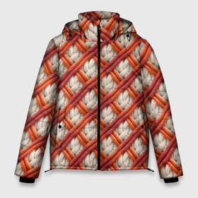Мужская зимняя куртка 3D с принтом Вязание крючком пряжа в Новосибирске, верх — 100% полиэстер; подкладка — 100% полиэстер; утеплитель — 100% полиэстер | длина ниже бедра, свободный силуэт Оверсайз. Есть воротник-стойка, отстегивающийся капюшон и ветрозащитная планка. 

Боковые карманы с листочкой на кнопках и внутренний карман на молнии. | Тематика изображения на принте: 
