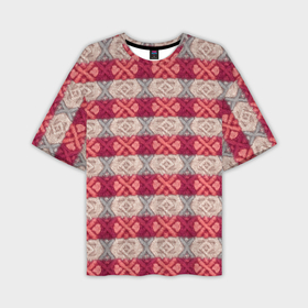 Мужская футболка oversize 3D с принтом Вязанный стиль с узорами в Тюмени,  |  | Тематика изображения на принте: 