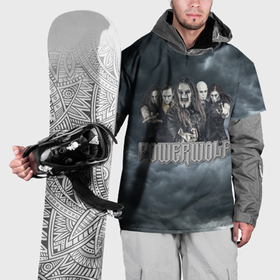 Накидка на куртку 3D с принтом Powerwolf band в Екатеринбурге, 100% полиэстер |  | Тематика изображения на принте: 