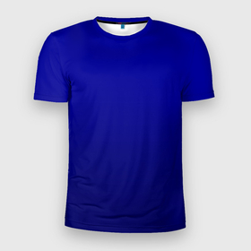 Мужская футболка 3D Slim с принтом Сумеречный синий градиент в Кировске, 100% полиэстер с улучшенными характеристиками | приталенный силуэт, круглая горловина, широкие плечи, сужается к линии бедра | 