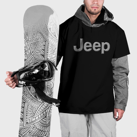 Накидка на куртку 3D с принтом Jeep silver в Тюмени, 100% полиэстер |  | 