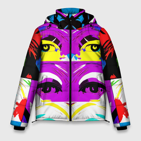 Мужская зимняя куртка 3D с принтом Eyes   pop art   neural network в Тюмени, верх — 100% полиэстер; подкладка — 100% полиэстер; утеплитель — 100% полиэстер | длина ниже бедра, свободный силуэт Оверсайз. Есть воротник-стойка, отстегивающийся капюшон и ветрозащитная планка. 

Боковые карманы с листочкой на кнопках и внутренний карман на молнии. | Тематика изображения на принте: 