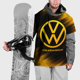 Накидка на куртку 3D с принтом Volkswagen   gold gradient в Тюмени, 100% полиэстер |  | Тематика изображения на принте: 