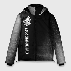 Мужская зимняя куртка 3D с принтом Cyberpunk 2077 glitch на темном фоне: по вертикали в Екатеринбурге, верх — 100% полиэстер; подкладка — 100% полиэстер; утеплитель — 100% полиэстер | длина ниже бедра, свободный силуэт Оверсайз. Есть воротник-стойка, отстегивающийся капюшон и ветрозащитная планка. 

Боковые карманы с листочкой на кнопках и внутренний карман на молнии. | 