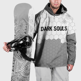 Накидка на куртку 3D с принтом Dark Souls glitch на светлом фоне: символ сверху в Курске, 100% полиэстер |  | 