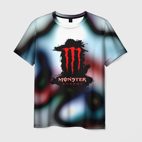 Мужская футболка 3D с принтом Monster Energy juce в Белгороде, 100% полиэфир | прямой крой, круглый вырез горловины, длина до линии бедер | Тематика изображения на принте: 
