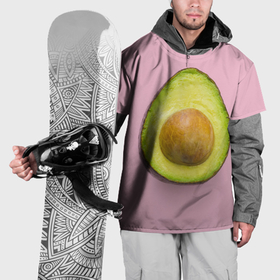 Накидка на куртку 3D с принтом Авокадо в разрезе с косточкой , 100% полиэстер |  | Тематика изображения на принте: 