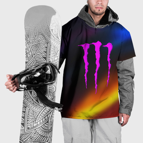 Накидка на куртку 3D с принтом Monster energy gradient color в Тюмени, 100% полиэстер |  | 